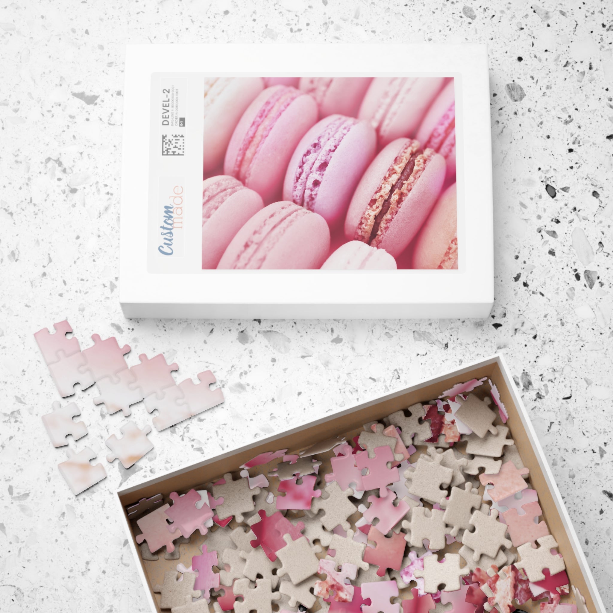 Macaron Pink Easter Valentine Jigsaw Puzzle Food Dessert