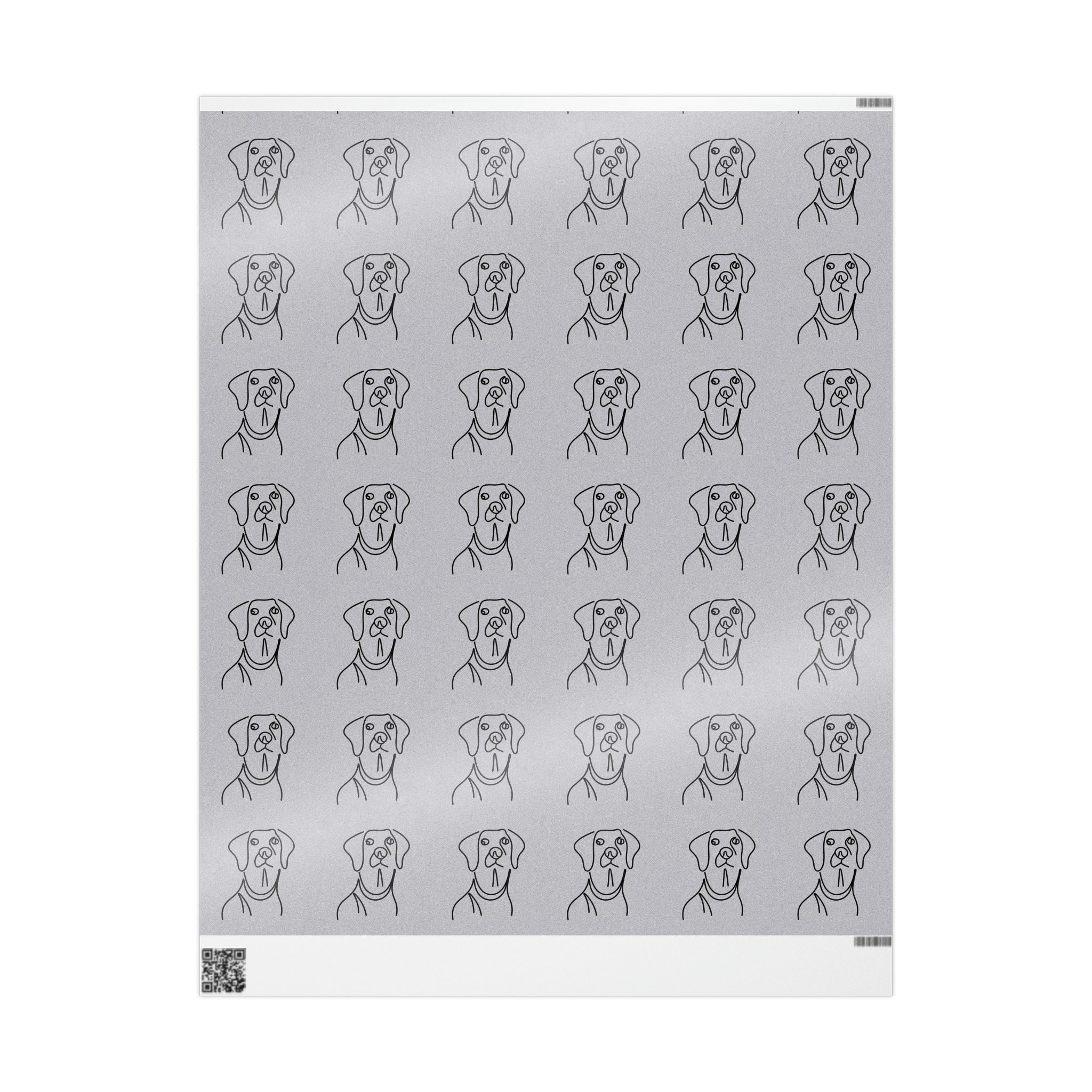 Art Deco - Dog Grey | Wrapping Paper Birthday Gift Holiday