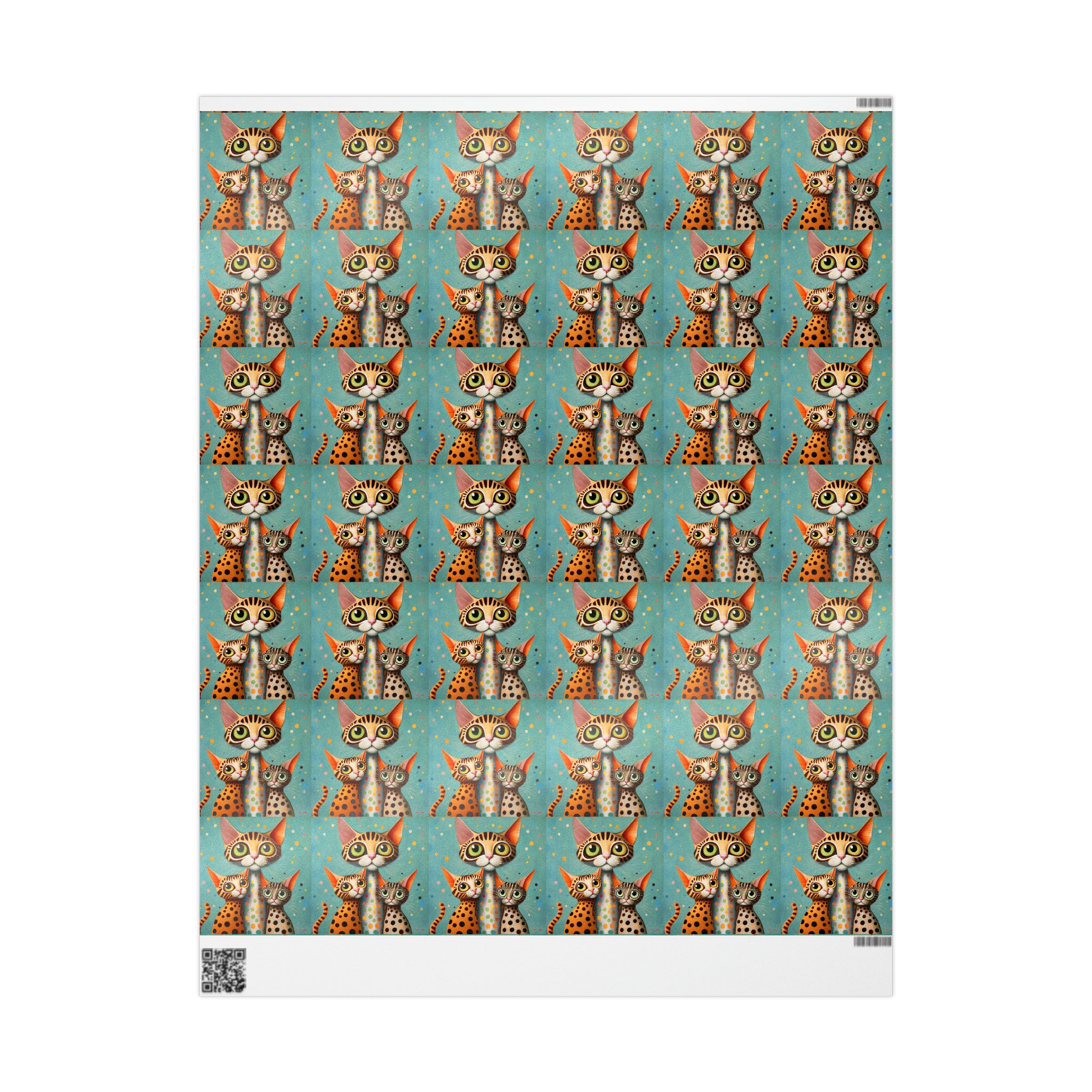 Art Deco - Kitten Trio | Wrapping Paper Birthday Gift Holiday