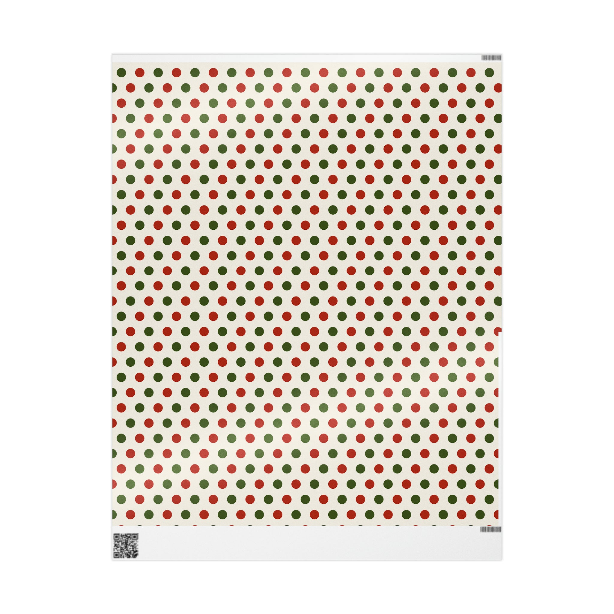 Red and Green Polka Dots | Wrapping Paper Birthday Gift Holiday