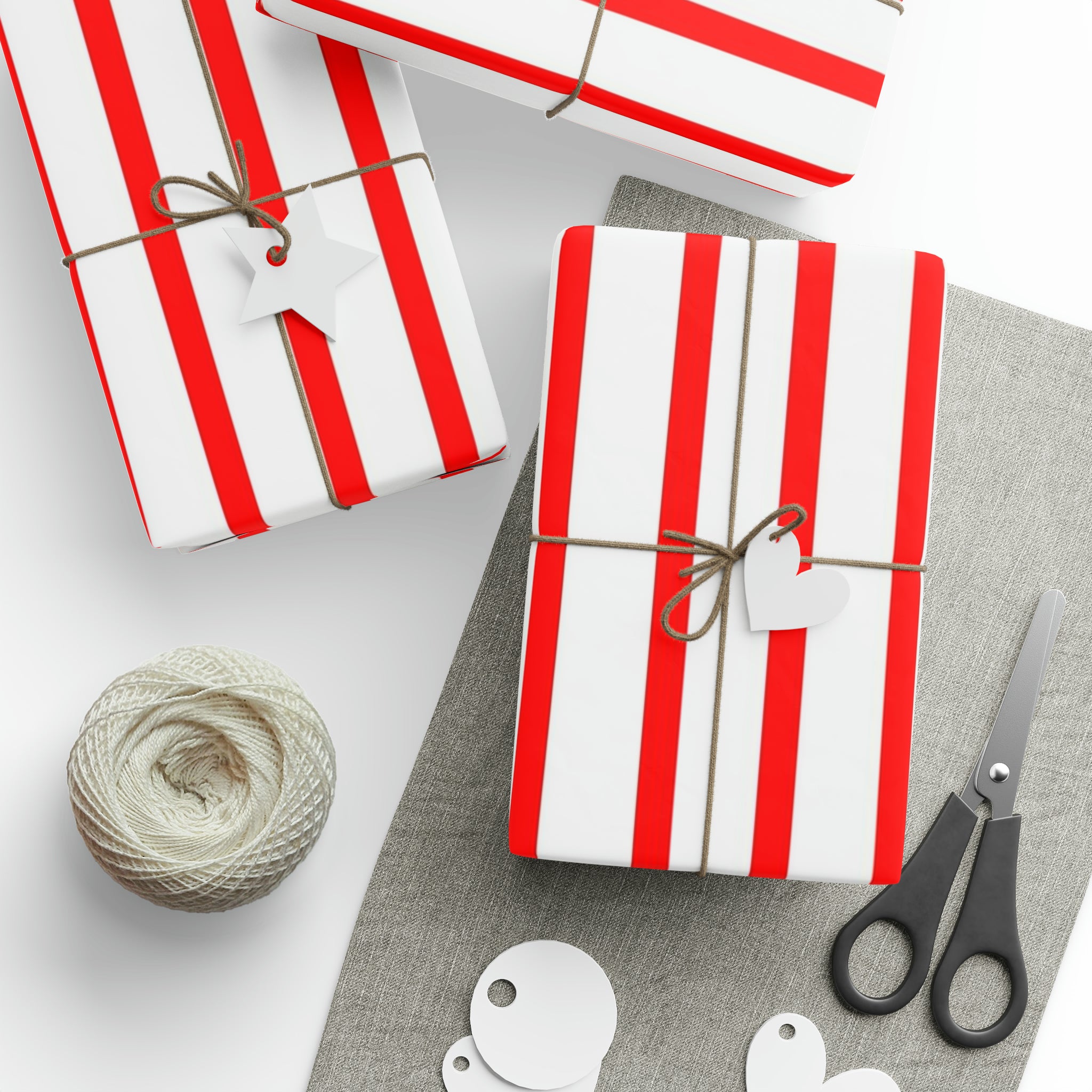 Red & White Stripes | Wrapping Paper Birthday Gift Holiday