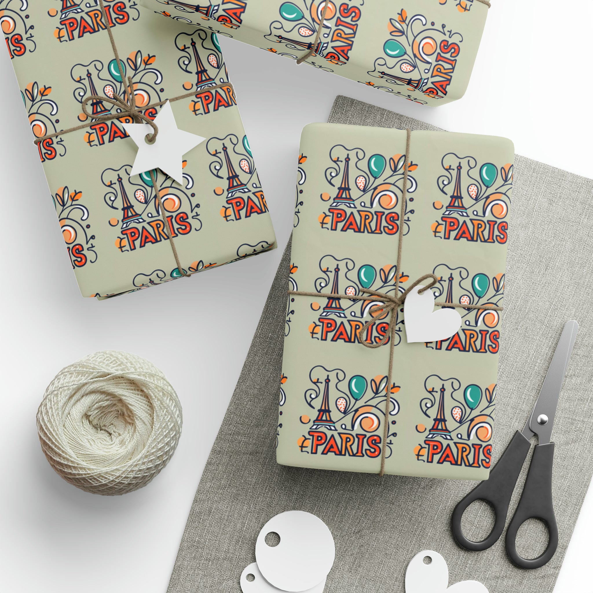 Travel in Paris | Wrapping Paper Birthday Gift Holiday