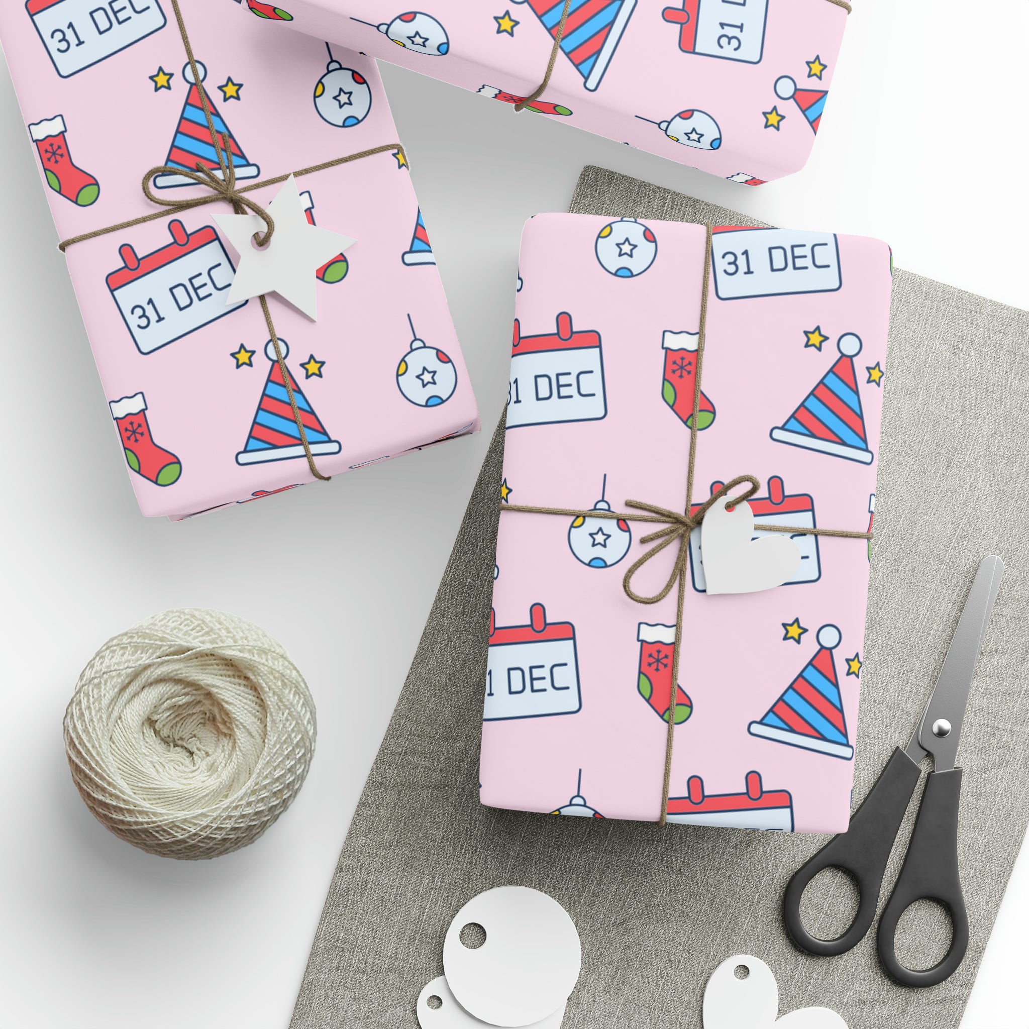 December 31 Pink | Wrapping Paper Birthday Gift Holiday