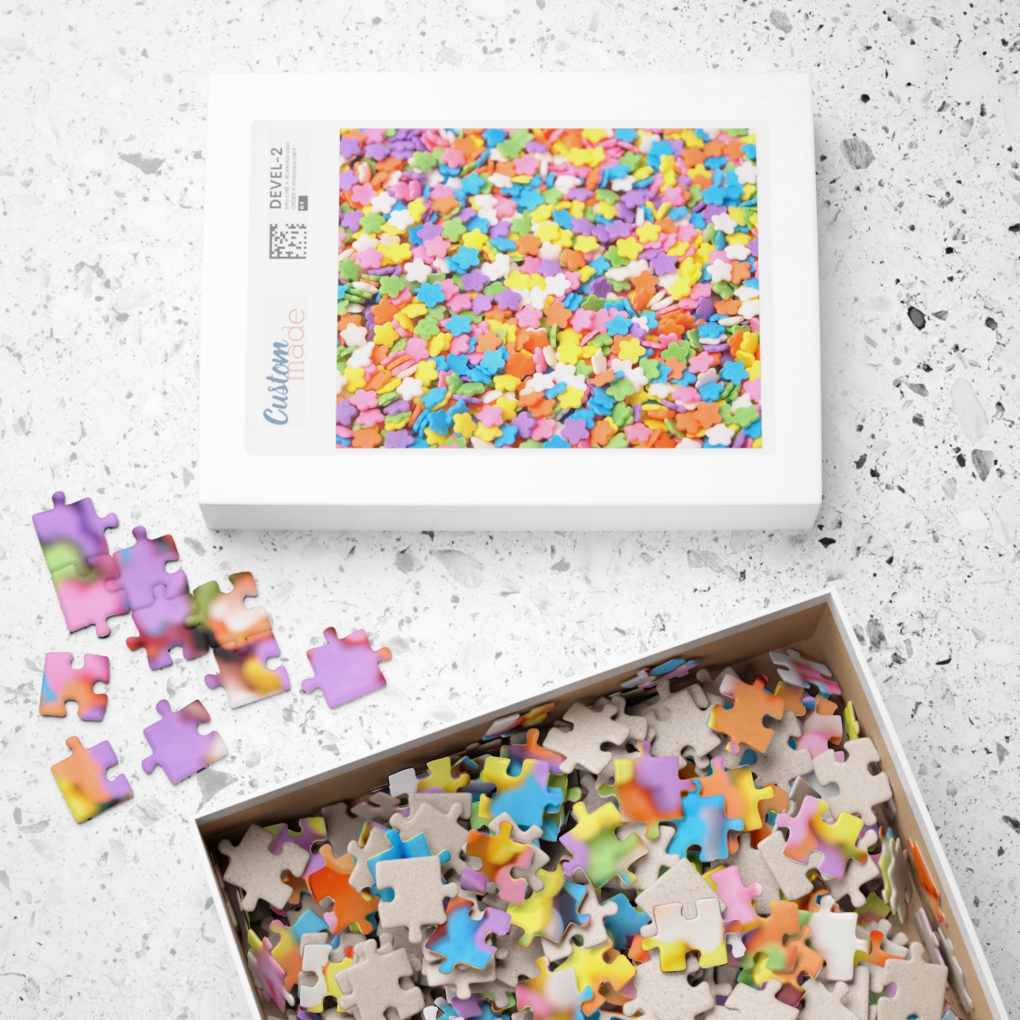 Candy Sprinkles Stars Pastel Spring Jigsaw Puzzle Food Dessert