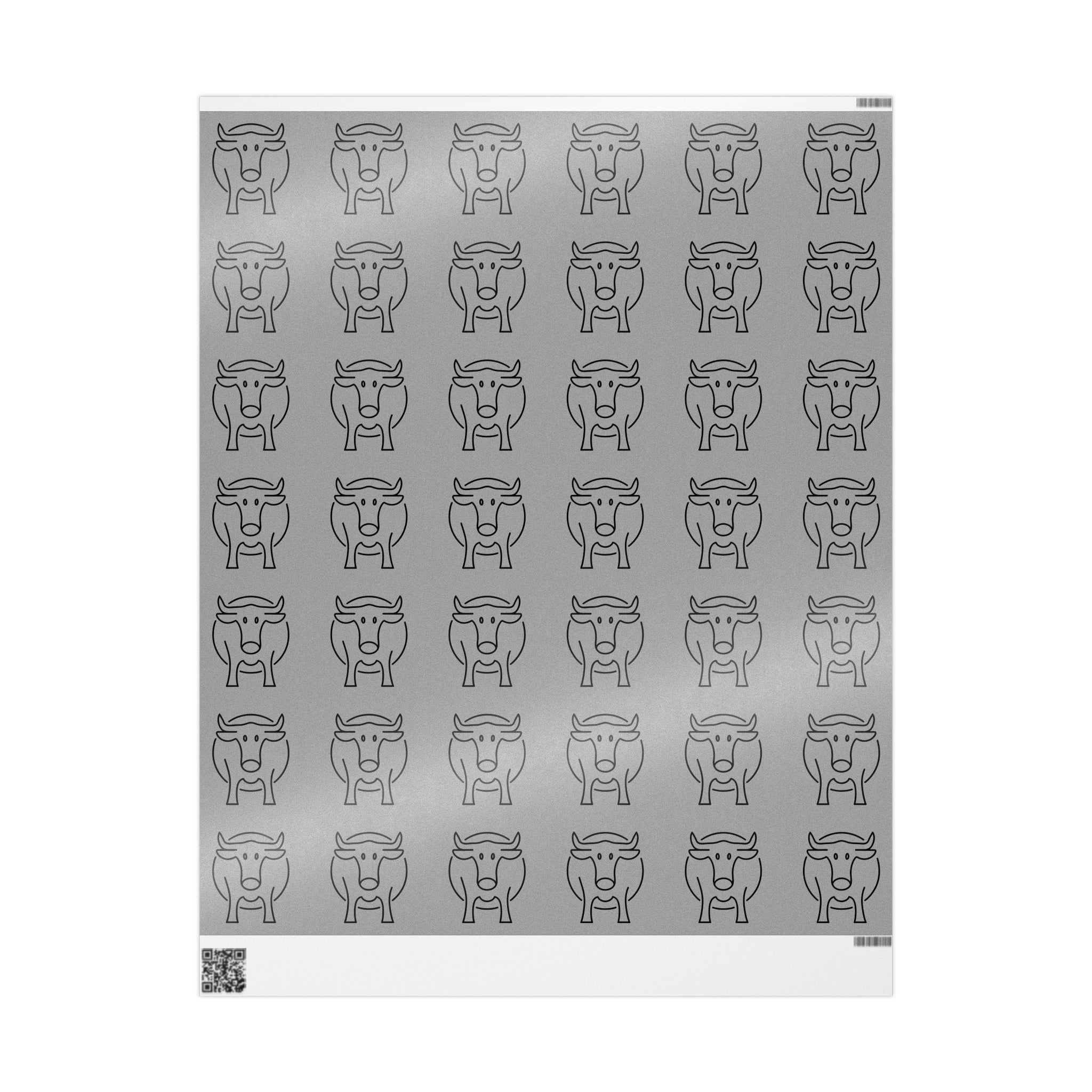 Art Deco - Moo Cow | Wrapping Paper Birthday Gift Holiday