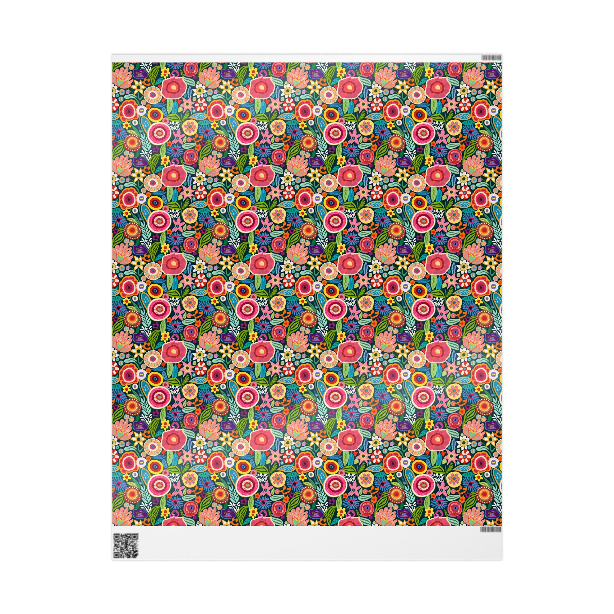 Art Deco - Pink Floral | Wrapping Paper Birthday Gift Holiday