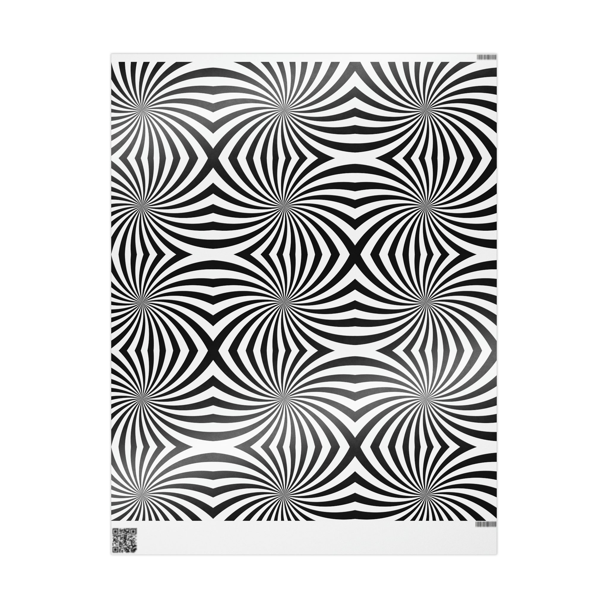 Mindbending Swirls Black and White | Wrapping Paper Birthday Gift Holiday