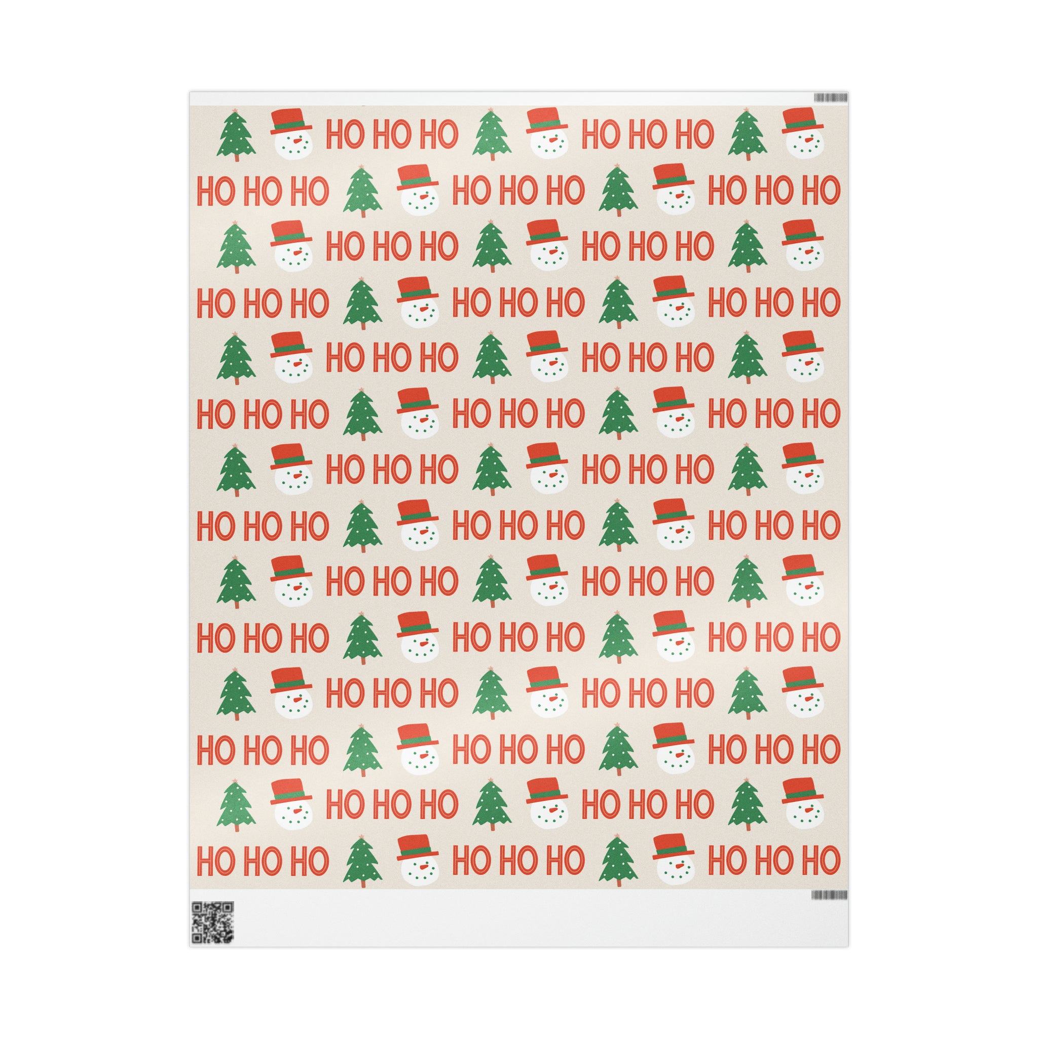 Ho Ho Ho Snowman | Wrapping Paper Birthday Gift Holiday