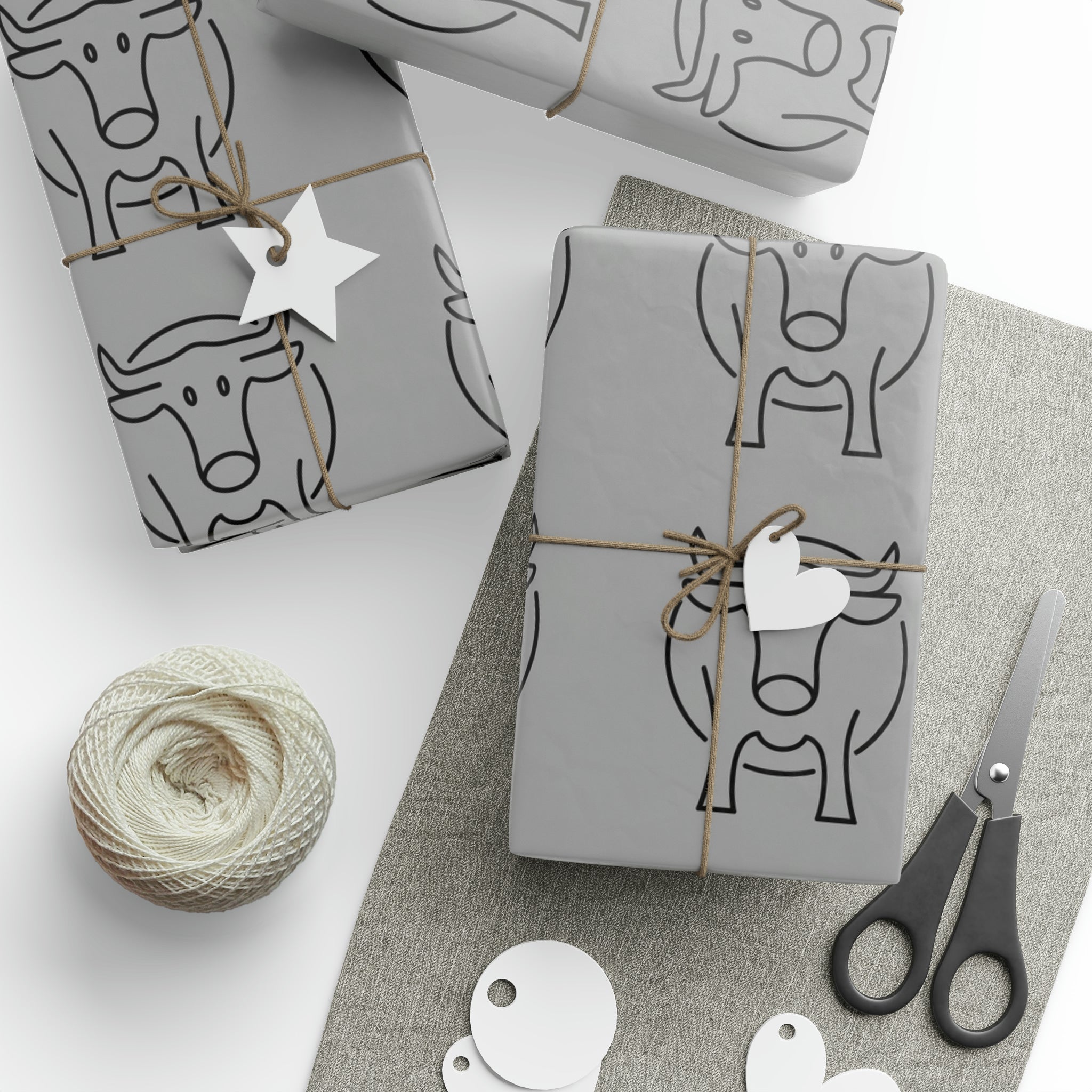 Art Deco - Moo Cow | Wrapping Paper Birthday Gift Holiday