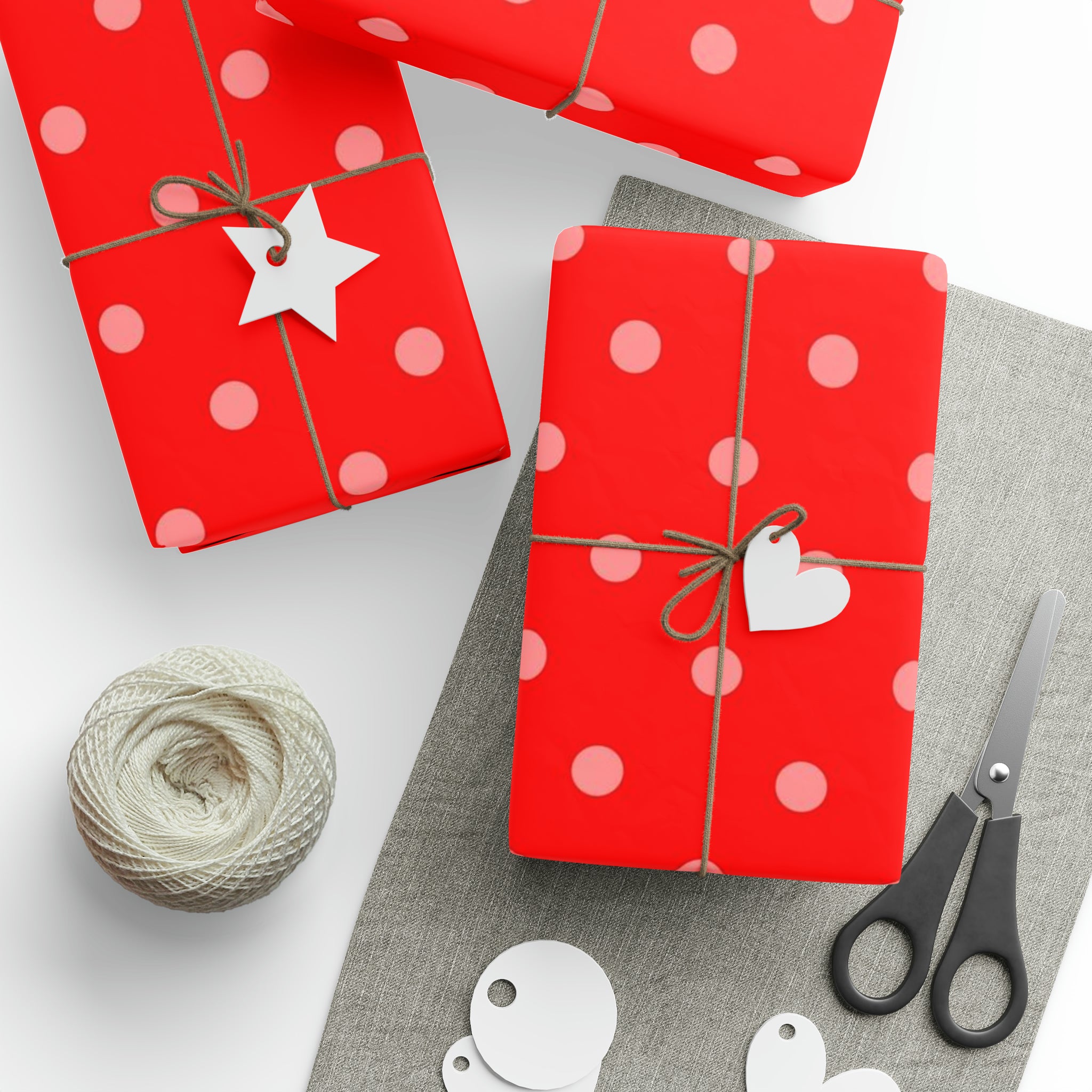 Red Polka | Wrapping Paper Birthday Gift Holiday