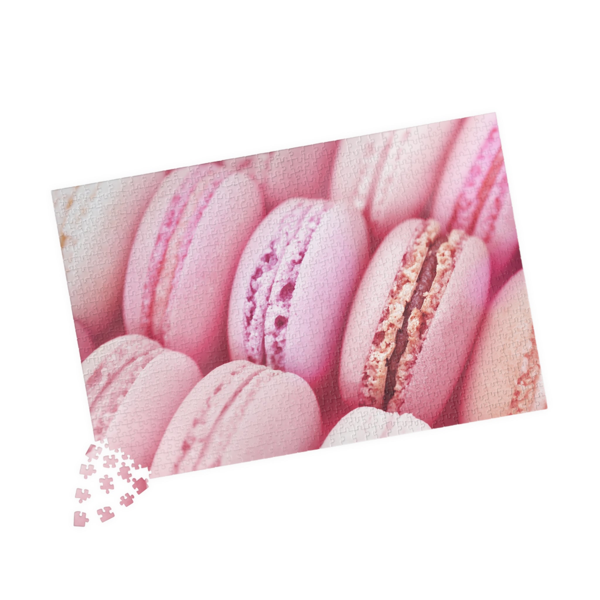 Macaron Pink Easter Valentine Jigsaw Puzzle Food Dessert