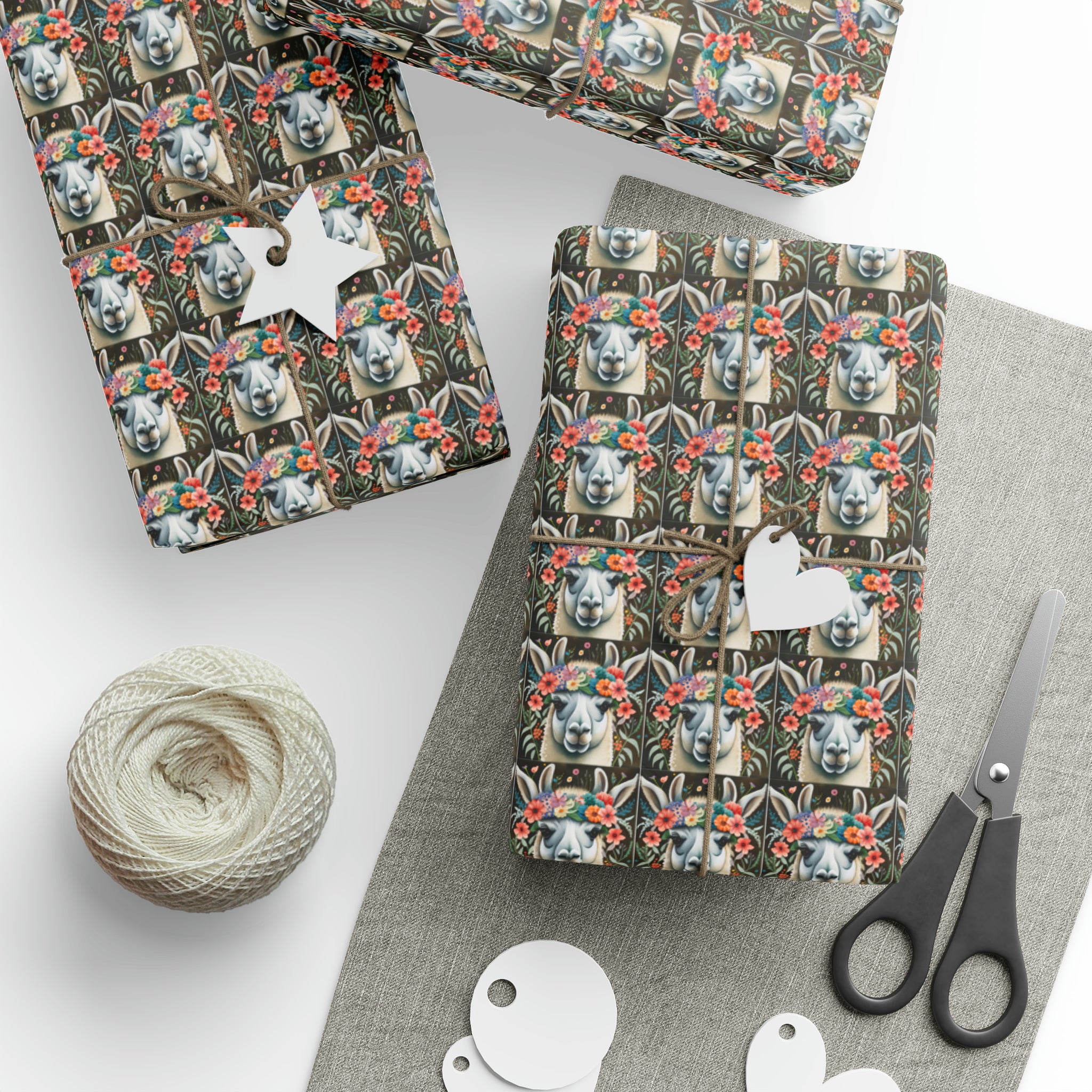 Llama Floral | Wrapping Paper Birthday Gift Holiday