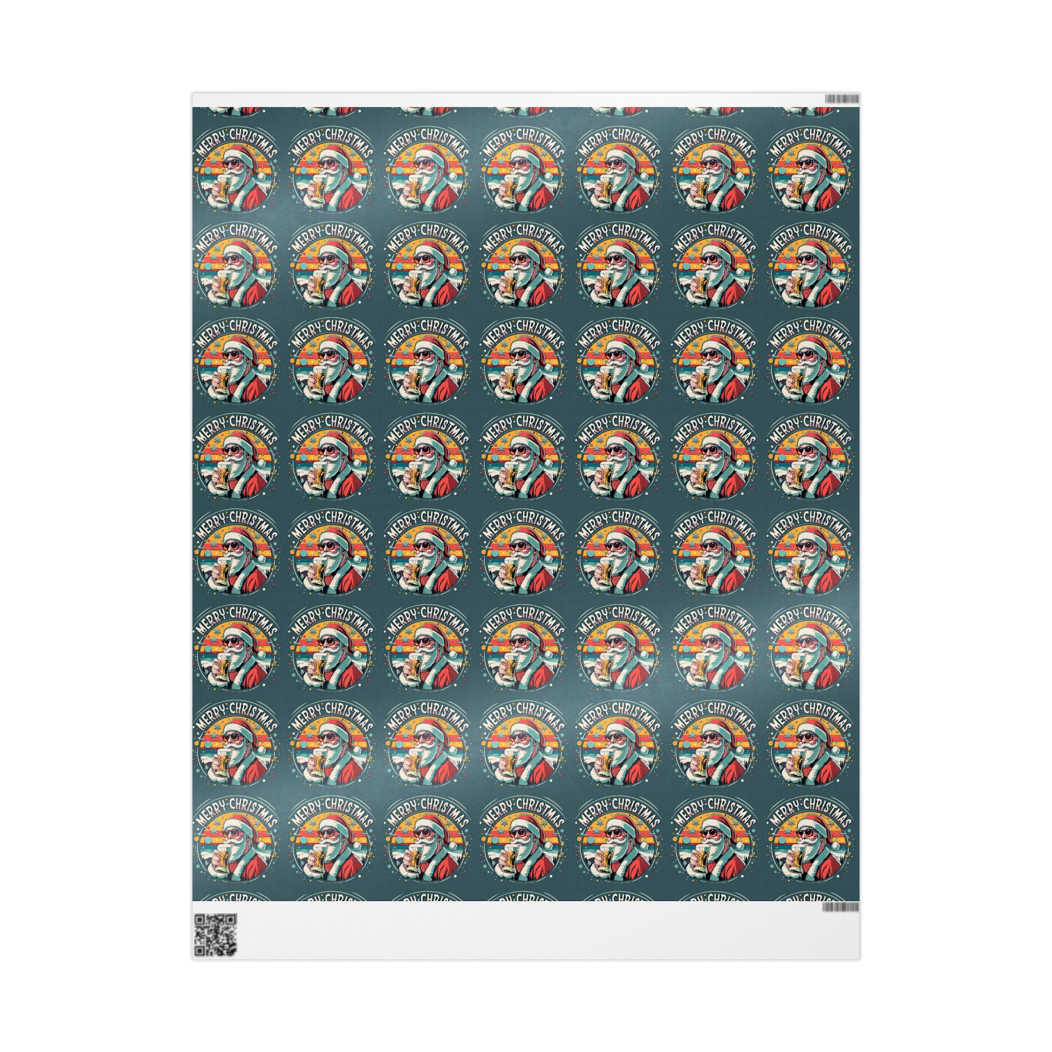 Santa Light Beer | Wrapping Paper Birthday Gift Holiday